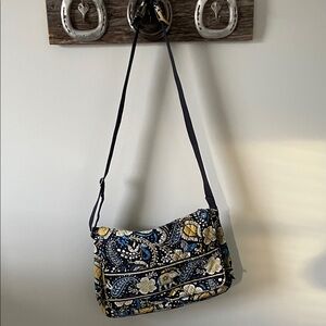 Vera Bradley Blue and Yellow Floral Crossbody Bag